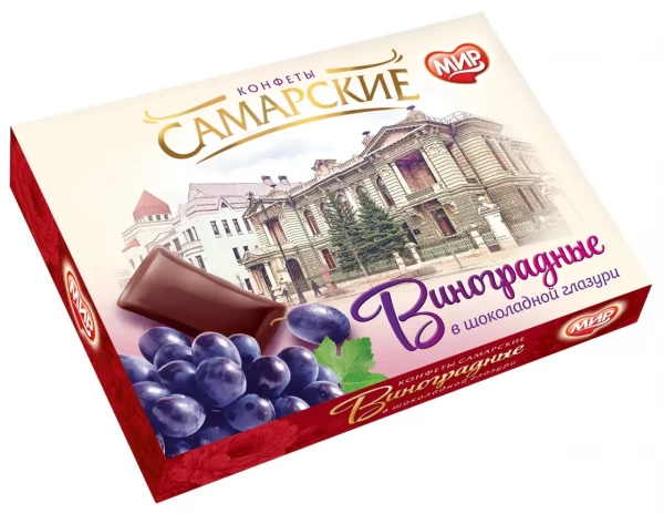 №2 КФ МИР Виноградные в шоколадной глазури 160г  в Архангельске