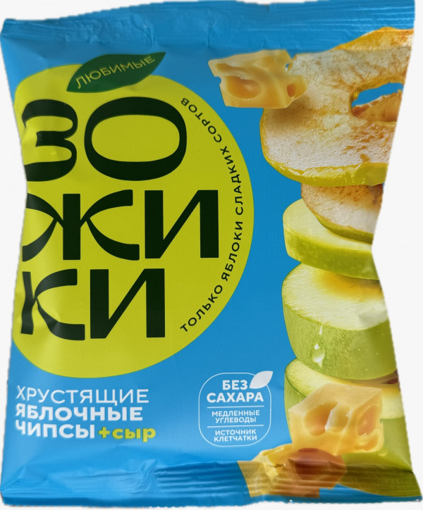 №1 Зожики Яблочные чипсы с сыром, 25г  в Архангельске